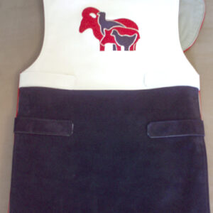 Silhouette Vest, Suede and White Top Grain Leather